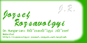 jozsef rozsavolgyi business card