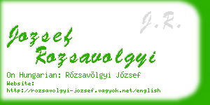 jozsef rozsavolgyi business card